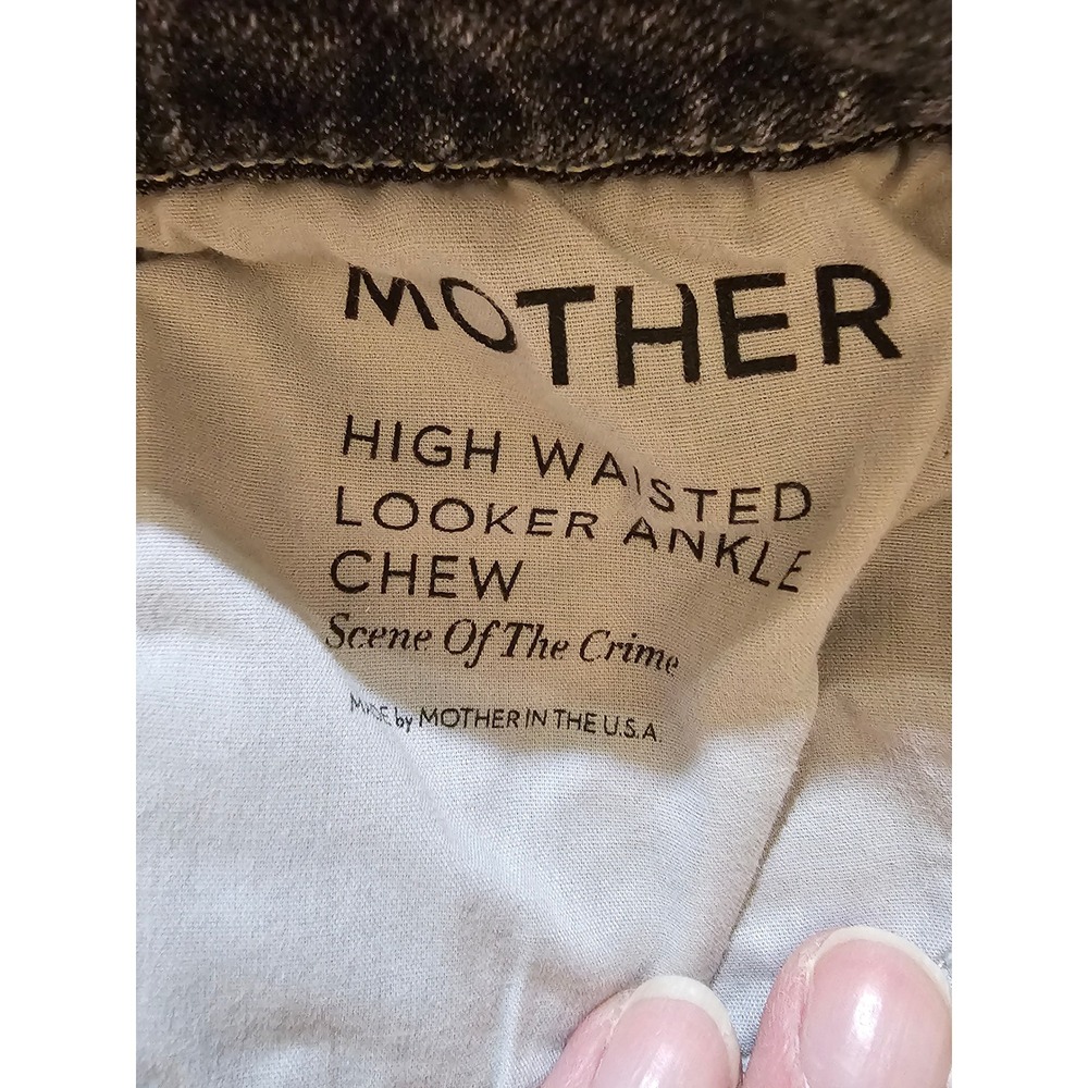 Mother Womens Scene Of The Crime High‎ Waisted Looker Ankle Chew Jeans 25 - Picture 7 of 7